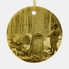 Pineries van Michigan Goodridge Brothers Saginaw M Keramisch Ornament