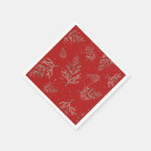 Pinery en rood met sneeuwval servet (Hoek)