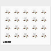 Pinery Winter Wedding Krans Ronde Sticker (Vel)