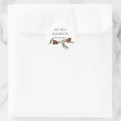 Pinery Winter Wedding Krans Ronde Sticker (Tas)