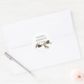 Pinery Winter Wedding Krans Ronde Sticker (Envelop)