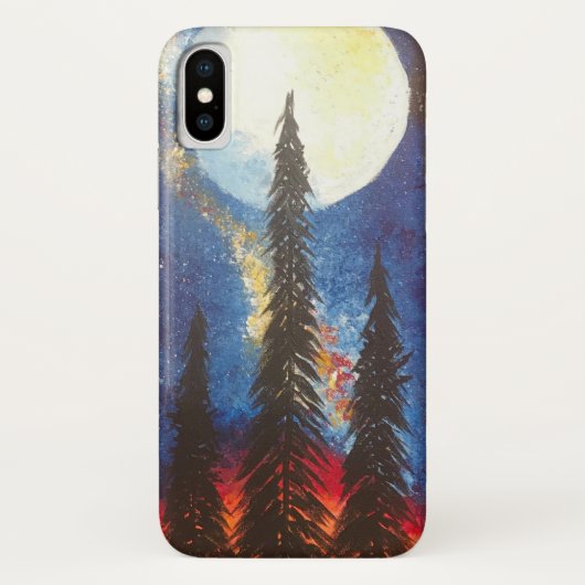"Pines at Dusk" iPhone X Hoesje (Achterkant)
