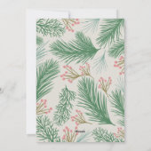 Pines Berries kerstfoto Feestdagenkaart (Achterkant)