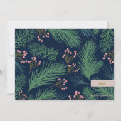 Pines Berries op marinefoto Feestdagenkaart (Achterkant)