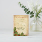 Pines Boughs Vakantie Winter Wedding Insert Kaarte Informatiekaartje (Staand voorkant)