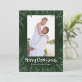 Pines Branches kerstfoto Feestdagenkaart (Staand voorkant)