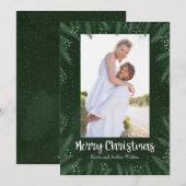 Pines Branches kerstfoto Feestdagenkaart (Voorkant / Achterkant)