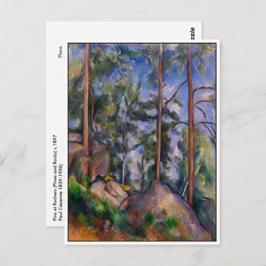 Pines en Rocks van Cezanne Briefkaart (Voorkant / Achterkant)