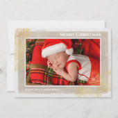 Pines Kerstfeestdag Foto geboorteaankondigingen Feestdagenkaart (Voorkant)