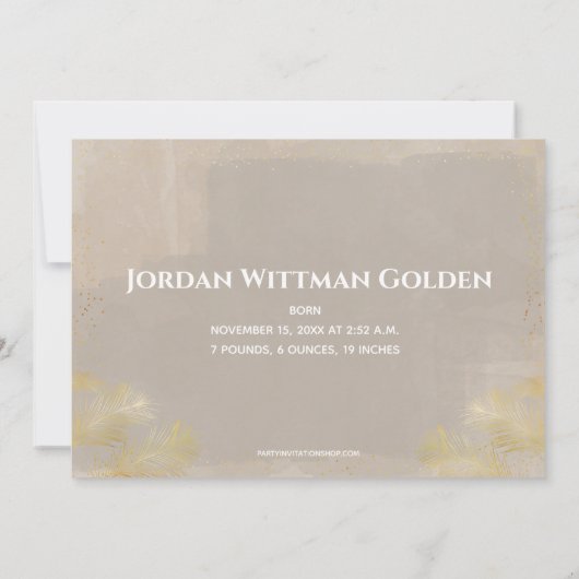 Pines Kerstfeestdag Foto geboorteaankondigingen Feestdagenkaart (Achterkant)