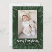 Pines Kerstfeestdag Foto geboorteaankondigingen Feestdagenkaart (Voorkant)