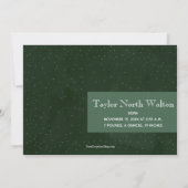 Pines Kerstfeestdag Foto geboorteaankondigingen Feestdagenkaart (Achterkant)