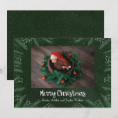 Pines Kerstfeestdag Foto geboorteaankondigingen Feestdagenkaart (Voorkant / Achterkant)