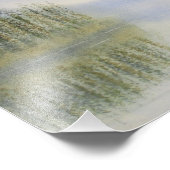 Pines Lake Waterverf Landscape Foto Afdruk (Hoek)