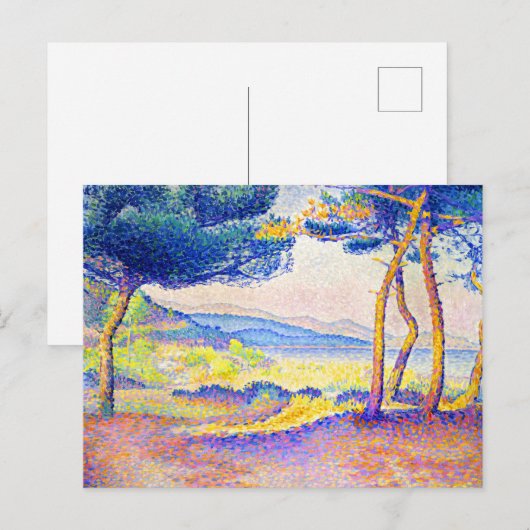 Pines langs de kust van Henri Edmond Cross Briefkaart (Voorkant / Achterkant)
