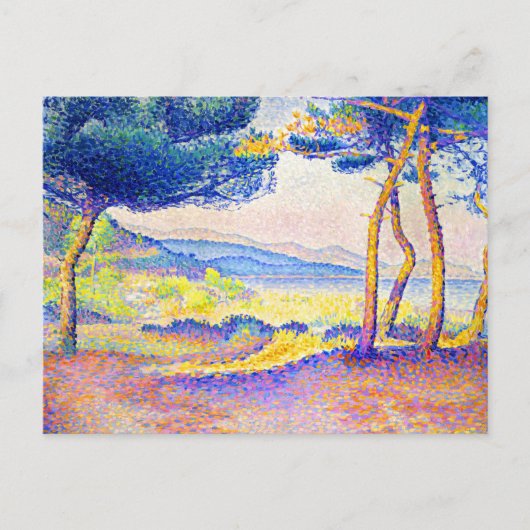 Pines langs de kust van Henri Edmond Cross Briefkaart (Voorkant)
