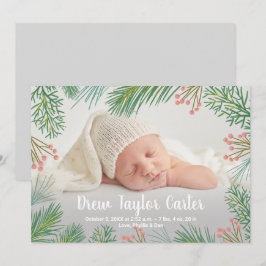 Pines met kerstcadeautjes Baby Foto geboorteaankon