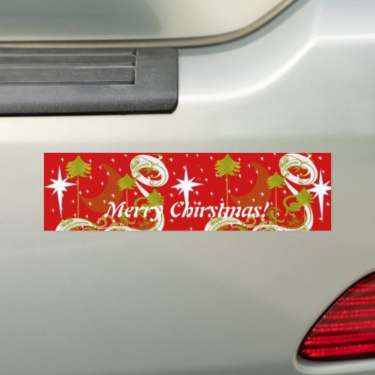 Pines met Moon-Customize Change B... - Gepersonali Bumpersticker (Op auto)