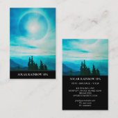 *~* Pines Mountains Rainbow Sun Blue Visitekaartje (Voorkant / Achterkant)