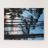 Pines Pink Blue Sunset Beach Florida Legpuzzel (Horizontaal)
