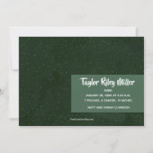 Pines Winter Foto geboorteaankondigingen Feestdagenkaart (Achterkant)