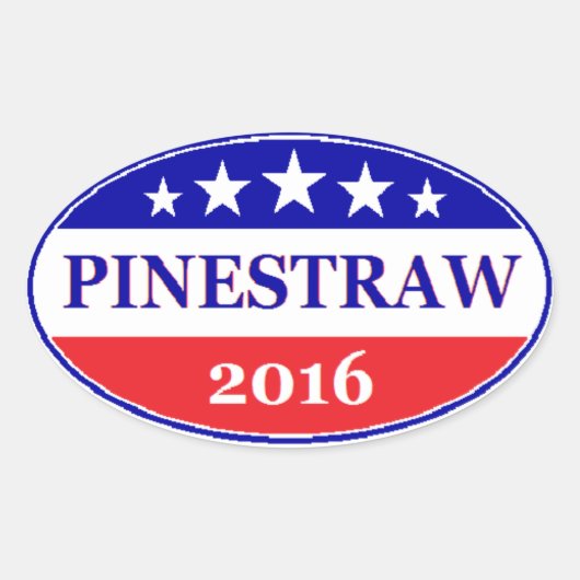 PINESTRAW 4 President 2016 Verkiezingen Ovale Sticker (Voorkant)