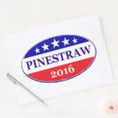 PINESTRAW 4 President 2016 Verkiezingen Ovale Sticker (Envelop)
