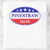 PINESTRAW 4 President 2016 Verkiezingen Ovale Sticker (Tas)