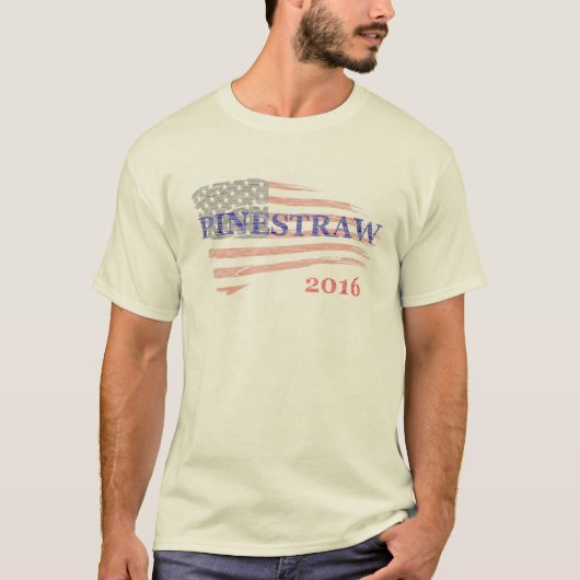 PINESTRAW 4 President 2016 Verkiezingsbruin T-shirt (Voorkant)
