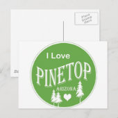 Pinetop Arizona Briefkaart (Voorkant / Achterkant)