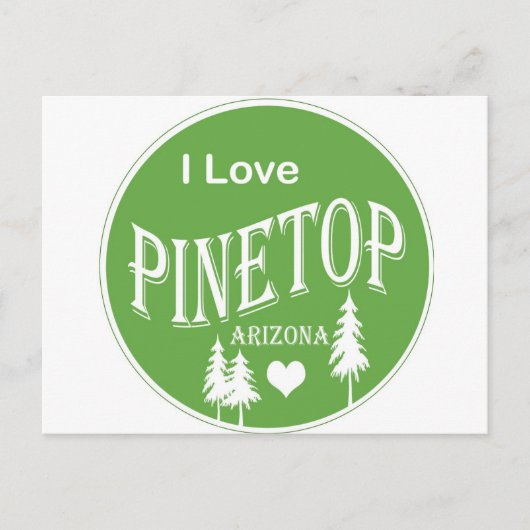 Pinetop Arizona Briefkaart (Voorkant)
