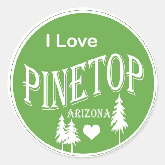 Pinetop Arizona Ronde Sticker (Voorkant)