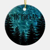 Pinetrees water hart Michigan Great Lake State Keramisch Ornament (Voorkant)