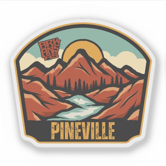 Pineville, Arkansas Sticker (Voorkant)
