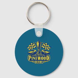 Pinewood derby welpenverkenners geruite vlag racen sleutelhanger