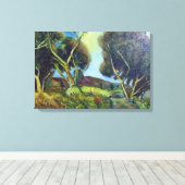 PINEWOOD IN TUSCANY CANVAS AFDRUK (Insitu (Houten vloer))