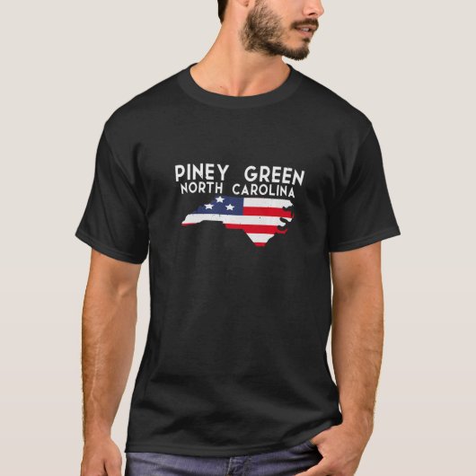 Piney Green North Carolina USA Staat Amerika Reize T-shirt (Voorkant)