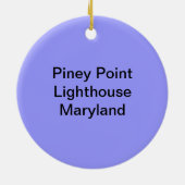 Piney Point Lighthouse Keramisch Ornament (Achterkant)
