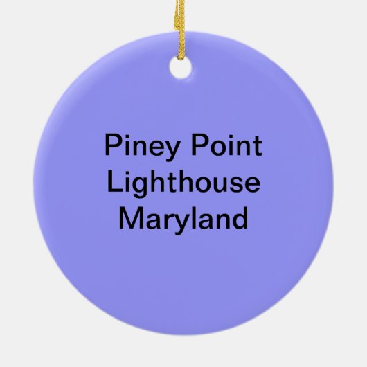 Piney Point Lighthouse Keramisch Ornament (Achterkant)