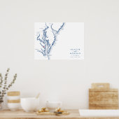 Piney Point MD Trouw Moderne Kaart Gastboek Poster (Keuken)