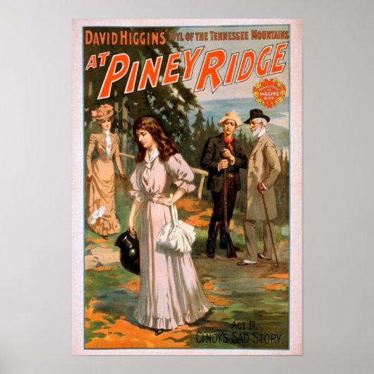 Piney Ridge "Idyl of the Tennessee Mountains" Poster (Voorkant)