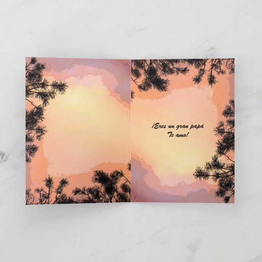 Piney Sunset Dia del Padre Kaart (Binnen)