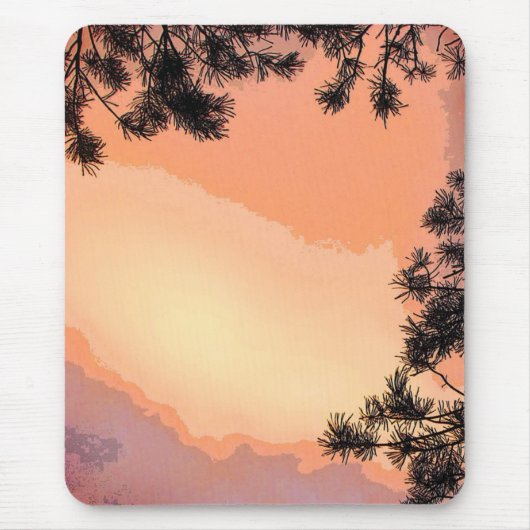 Piney Sunset Mousepad Muismat (Voorkant)