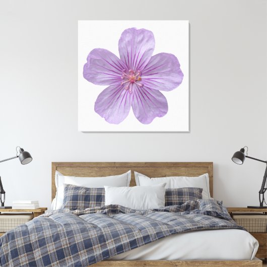 Pineywood Geranium #1 Canvas Afdruk (Insitu (Slaapkamer))