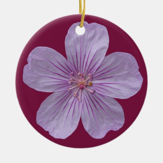 Pineywood Geranium #1 Keramisch Ornament (Voorkant)