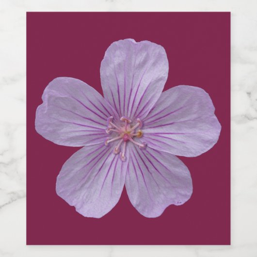 Pineywood Geranium #1 Wijn Etiket (Enkel label)