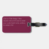 Pineywood Geranium Seamless Patroon Bagagelabel (Achterkant horizontaal)