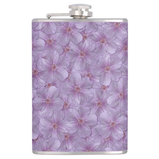 Pineywood Geranium Seamless Patroon Heupfles (Voorkant)