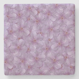 Pineywood Geranium Seamless Patroon Stenen Onderzetter