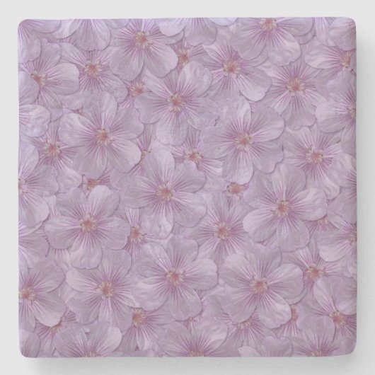 Pineywood Geranium Seamless Patroon Stenen Onderzetter (Voorkant)